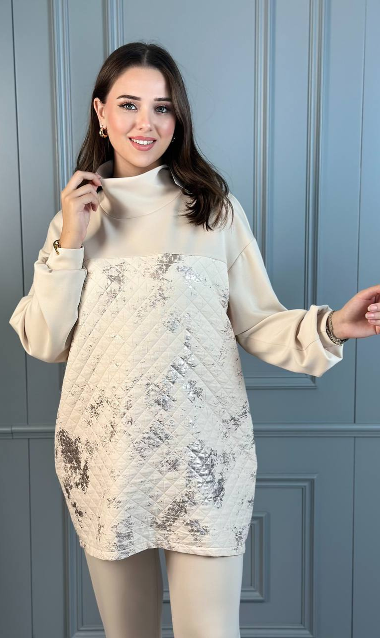 Quilted metallic Survêt